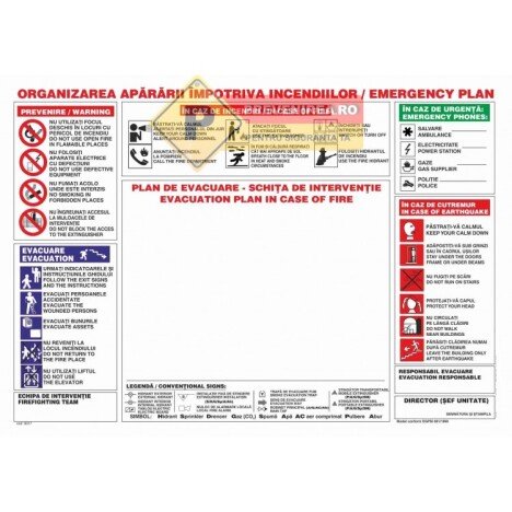 Plan de evacuare in caz de incendiu general